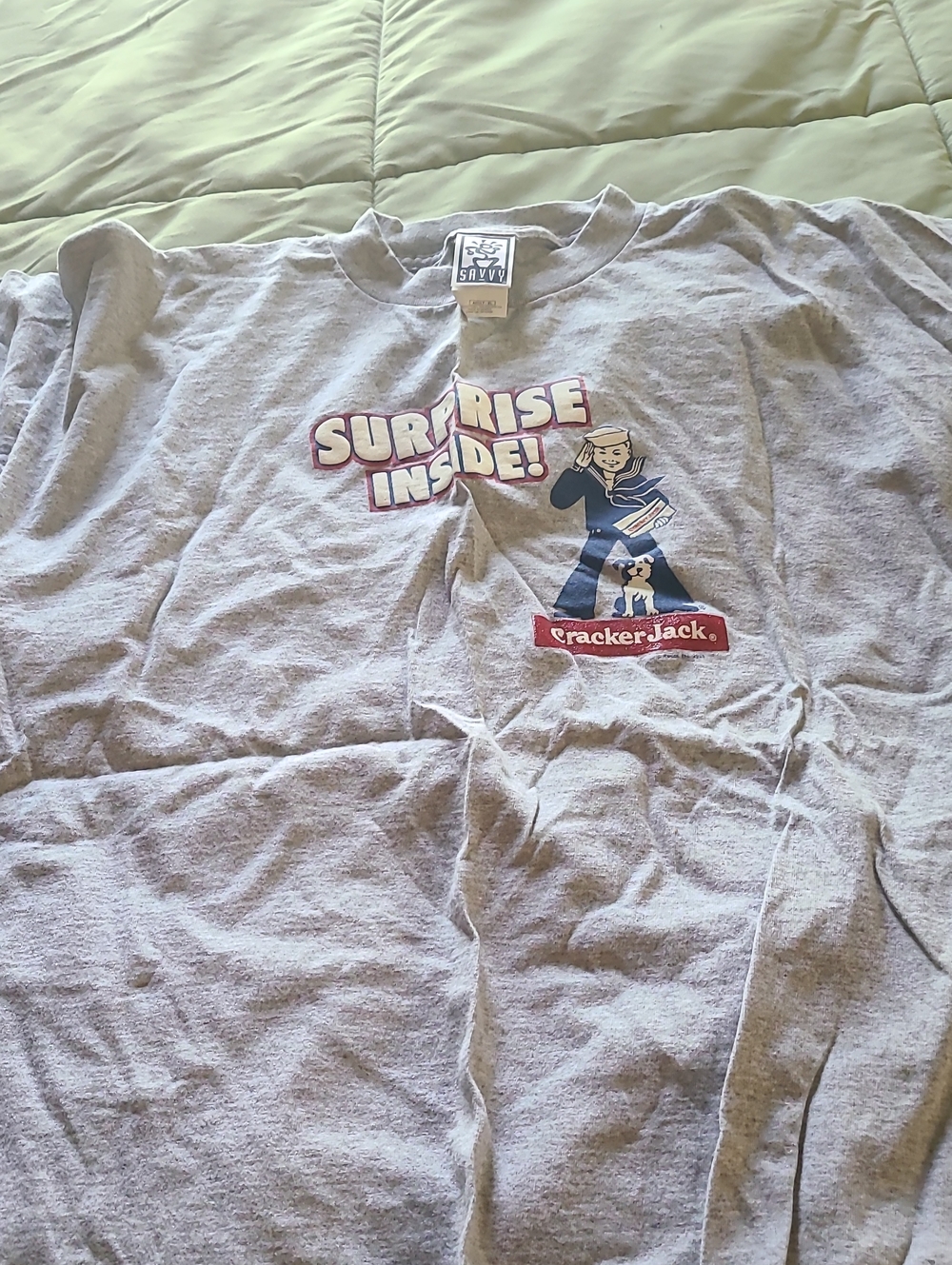 Cracker Jack 'Surprise Inside!' Graphic Tee - Light Gray